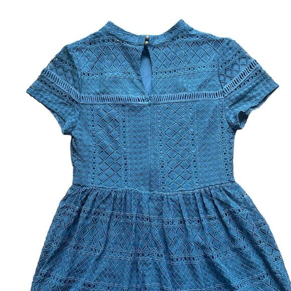 Francesca’s Teal Lace Dress SMALL - Picture 5 of 15